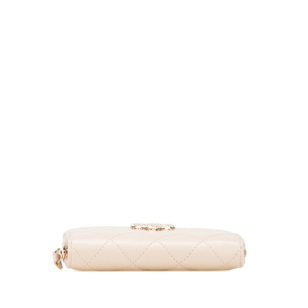 CHANEL Cream Caviar Leather Logo Wallet - Picture 3 of 10